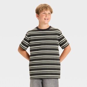 Striped Black and White Kids T- shirt
